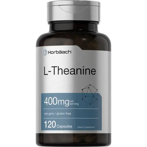 Horbäach L-Theanine - 400mg - 120 Capsules - Non-GMO & Gluten Free