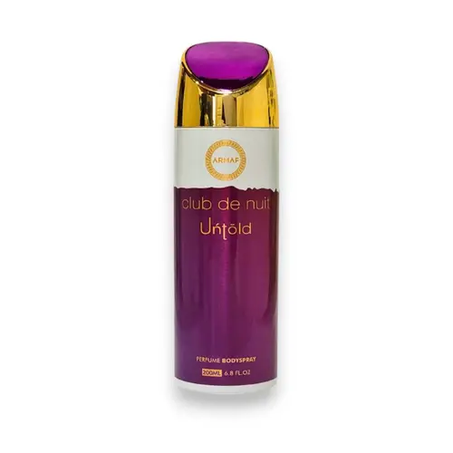 Armaf | Club De Nuit | Untold | Unisex Fragrance | 200 ML | Perfume Body Spray | Bergamot - Floral & Musk