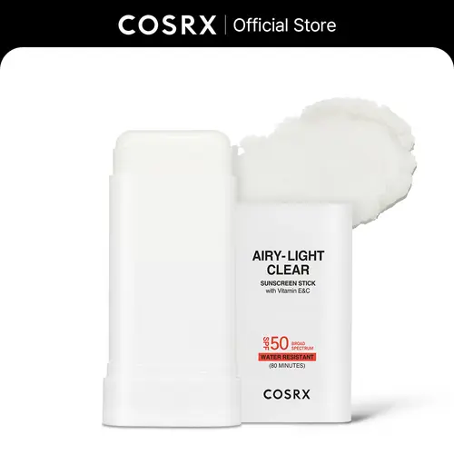 [COSRX OFFICIAL] COSRX Airy-Light Smooth Facial Sunblock Stick, Water-Proof UV Protection, OTC, 19g