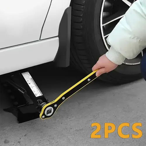 Durable Metal Labor-Saving Handheld Ratchet Wrench for Cars - Mechanic & DIY Users, Extended Grip Long Handle, Reversal Knob, Heavy-Duty Lug Jack Wrench, Portable Auto Tire Repair Tool, Garage Essential