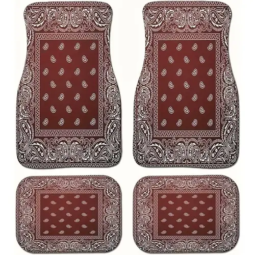 All-Weather Car Floor Mats – Non-Slip 4-Piece Set for Sedans, SUVs & Trucks – Heavy Duty Front & Rear Auto Mats – Waterproof & Easy Clean – Universal Fit Auto Carpets Car Interior Accessory