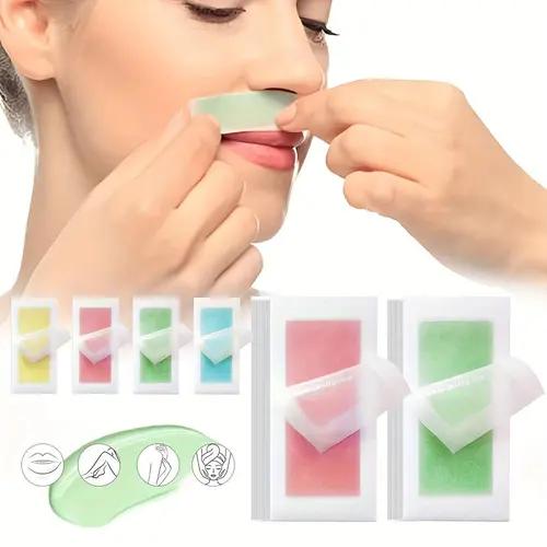 Hair Removal Wax Strips, Multi-Purpose Wax Paper for Facial Beard, Eyebrows and High Bikini Line, Facial Hair Removal, Easy Hair Removal, Home Hair Removal, Hair Remover Wax and Body Care Waxing Product