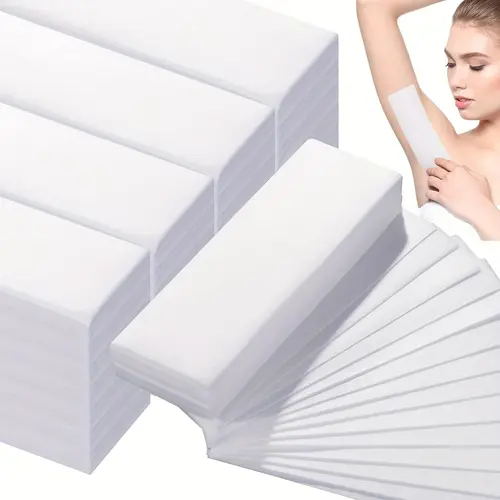 Beauty Non-Woven Waxing Strips for Facial & Body & Leg Epilating, 1.57x4'' Wax Strips for Hair Removal, 50pcs/100pcs/200pcs, Unisex Use