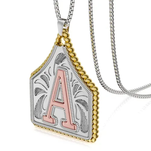 [Father's Day Gift] Tewiky  Initial A-Z Letter Pendant Necklace Mens Womens Capital Letter Stainless Steel Box Chain 22inch, Custom, Versatile, Unique Gift
