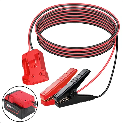 【DealsForYouDays】Jumper Cable Clamps for Milwaukee 18V M-18 Battery, 5.4FT 12AWG Jumper Starter