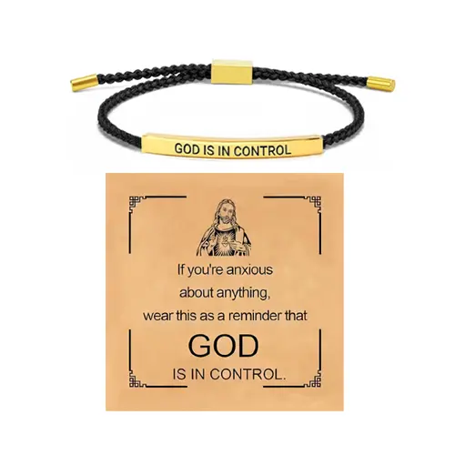 Inspire Bracelet GOD IS IN CONTROL/W.W.J.D - Elegant Design with Unique Patterns and Letters