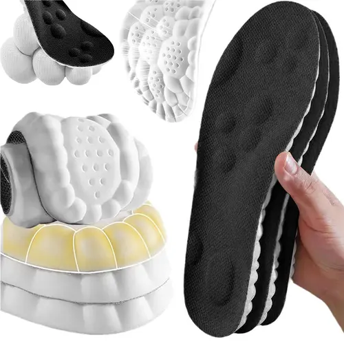4D Cloud Insoles Shoes Inserts for Men Women, Anti-Fatigue, Shock Absorption, Foot Pain Relief.U-Shape Memory Foam Insoles
