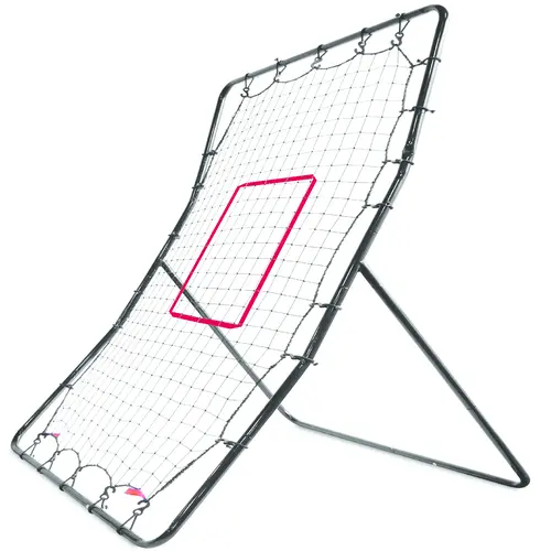 SKLZ Baseball Rebounder Youth Training Equipment - 85% Steel-15% Polyethylene Durable Frame Net, Adjustable, Lightweight Portable, 4'8" Tall with Strike Zone for Children Beginners' Pitching, Fielding Practice