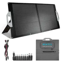 100W 18V Foldable Portable Solar Panel - 23% High Efficiency Waterproof Solar Panels with USB/DC/MC4 Outputs, IP67 Rating for Outdoor Camping, RV Trips, Portable Solar Panels