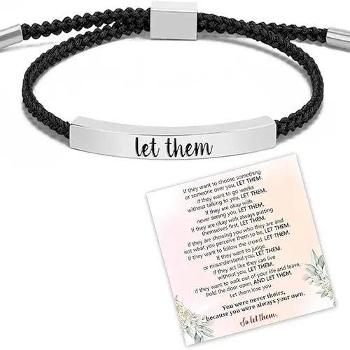 Inspire Bracelet let them/Be kind -  Design with Unique Patterns and Letters