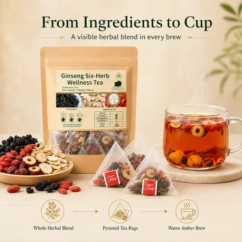 Turmeric Kidney Tea Formula, Ginseng Six Treasures Tea, Organic Kidney Cleanse Tea, Traditional Healthy Kidney Cleansing Tea for Men & Women