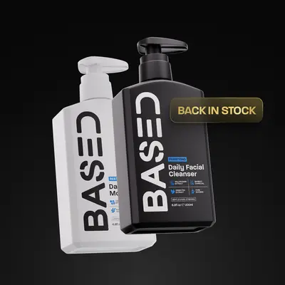 BASED Daily Skincare Duo | Purifying Face Wash + Restoring Moisturizer | Built For All Skin Types | Premium, Non-Toxic Ingredients | Hormone Safe – No Endocrine Disruptors