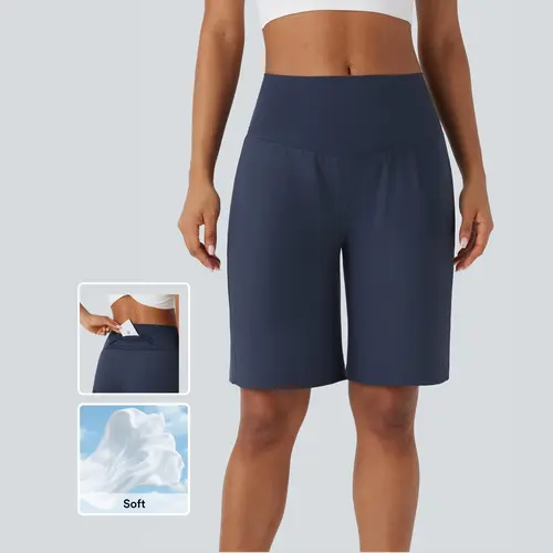 Halara SoftlyZero™ Airy High Waisted Pockets InstantCool Yoga Bermuda Shorts #BackToSchool