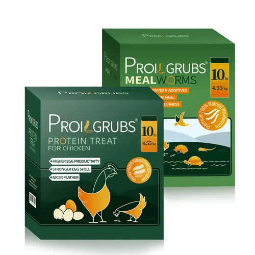 Proilgrubs 10 lbs Dried mealworms and 10 lbs Dried Black Soldier Fly Larvae for chickens treat birds High Protein Black Soldier Fly Larvae  High Calcium.Reptiles, Hedgehog, Geckos, Turtles #sohochic