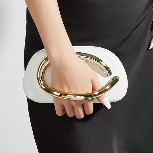 Women's Elegant Minimalist Handbag, Fashionable Solid Color Clutch Bag for Parties, Trendy Versatile & Exquisite Bag, Birthday Gift, Elegant Stylish Purse