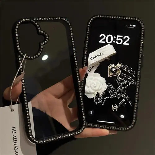 Sparkly Luxury Smartphone Casing - 3-in-1 Diamond-Studed Phone Case for iPhone 17,16,15,14,13,12,11 (Pro, Pro Max, Plus) - Tough Soft Edge, Hard Back Panel, Shockproof Protector, Multiple Protections Phone Accessories for Devices