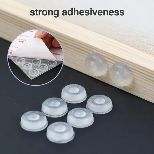 128 Counts Self-Adhesive Silicone Cabinet Door Bumpers, Furniture Pads for Drawers, Table Tops & Backs of Chairs, Daily Use Noise-Suppressing Dampeners That Effectively Suppresses Noise, Mini