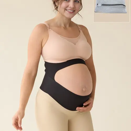 Momcozy Maternity Belly Belt, Invisible Maternity Sling, CozySupport Ergonest Maternity Belly Belt, Invisible Maternity Sling for Abdomen and Waist,-【B】
