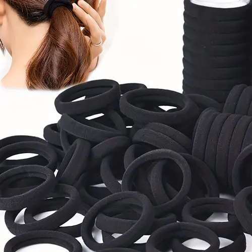 Scrunchies for Women and Girls, High Elasticity Nylon Hair Ties for Ponytails, Vintage Elegant Style, All Seasons Casual Accessory, Ponytail Accessories