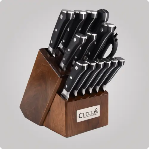 Cutluxe 15-Piece Knife Set with Block