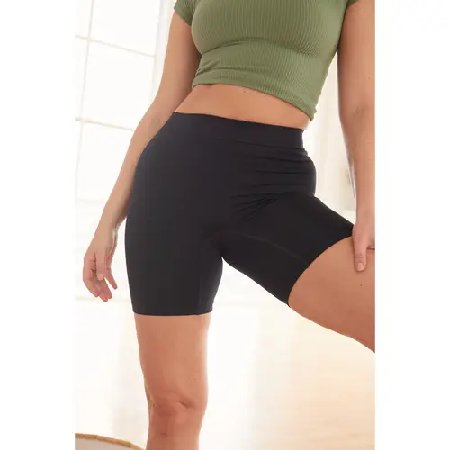 THIGH SOCIETY Women's Fitted Anti-Chafing Opaque Biker Shorts - Stretchy Lycra, Active Sporty Chic Aesthetic, for Lounge & Wear, Stretch Shorts, Elastic Waist