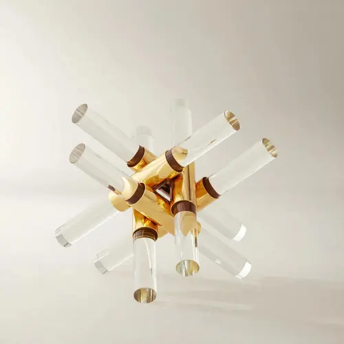 Z Gallerie Unique Angel Design Glass & Gold Metal Home Decor Ornament, Indoor Decoration, Living Room Accent, Home Decor Ornaments Decorative Figurine, Modern Home Decor, Room Decor,dorm essentials