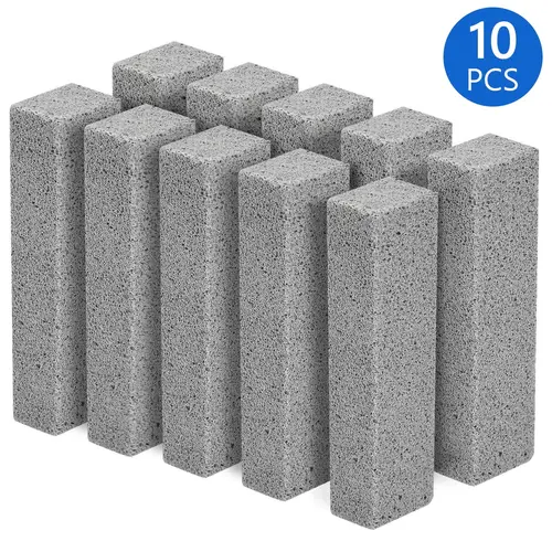 10 Pcs Pumice Scouring Pad Pumice Stick Cleaner Stones 5.9 x 1.4 x 0.9 inch for Household Kitchen Pool Gray