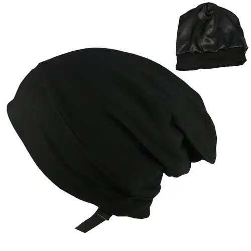 Unisex Satin-Lined Caps for Adults - Protective Head Wraps, Hair Bonnets, Heatless Night Cap, 24-Hour Care, Versatile Fashion Styling Accessories for All Hair Types