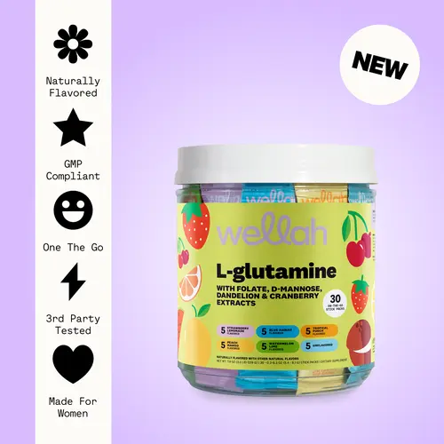 Wellah L-Glutamine Variety Pack | Gut Health Supplement | 5g L-Glutamine Per Serving | 30 Servings Healthcare Dietary Reduce Bloating Boost Digestion Healthy Immune Edible