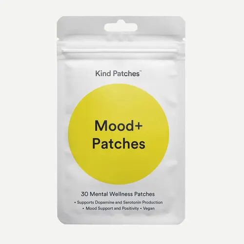 Kind Patches: Mood+ Patches: 30 Mental Wellness Patches: Supports Serotonin Production, Mood Support and Positivity, Vegan