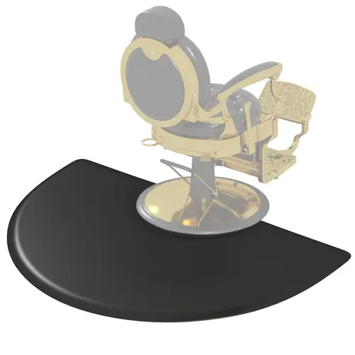 Semi Circle Barber Chair Mat Salon Anti-Fatigue Mats Comfort Salon Chair Mat, 3 in. × 5 in. × 1/2in.