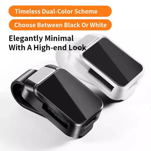 Alloy Hidden Buckle Sunglasses Holder - Mirrored Clip for Sun Visor, Multifunctional Car Organizer with Receipt Organizer, Car Organization Supplies, Vehicle Accessories, Cars Accessories