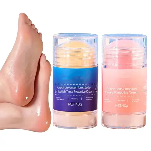 Buy 1 Get 1 All Natural Foot Cream - Soothing, Hydrating Anti-Crack Balm for Dry Cracked Feet, Nourishes, Softens, Removes Dead Skin, Moisturizes Dry Skin Nails, Ideal Mother Gift