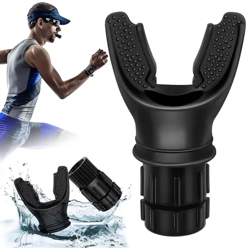 Breathing Trainer Lung Exerciser Device, Adjustable Resistance Respiratory Muscle Trainer for Adults, Portable Exercise Equipment with Diaphragm Training, Training Aids for Sports Training Equipment Ideal for Running and Endurance Days