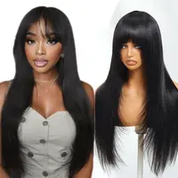 【NEW】Nadula Yaki Straight Layered Full Machine Wig with Bangs Human Hair Natural Black Lightweight Time Save Summervibes TikTokShopStockUp