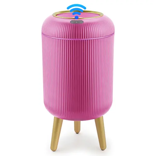 Pukomc Touchless Sensor Smart Automatic Trash Can - Sleek Waterproof Nordic Design, Compact Hygienic Auto-Lid, Eco-Friendly Space-Saving Bin for Kitchen Home Use, Smart Trash Can