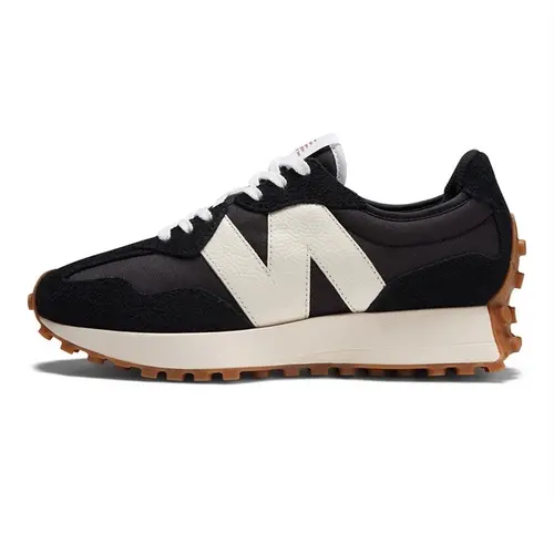 NEW BALANCE 327 Women's Running-Style Sneakers - Sleek Black Upper (Gives Clean Look), Gum Sole, Lightweight, Comfortable Fit, Walking, Gym to Street Use, Casual Jogging Shoes