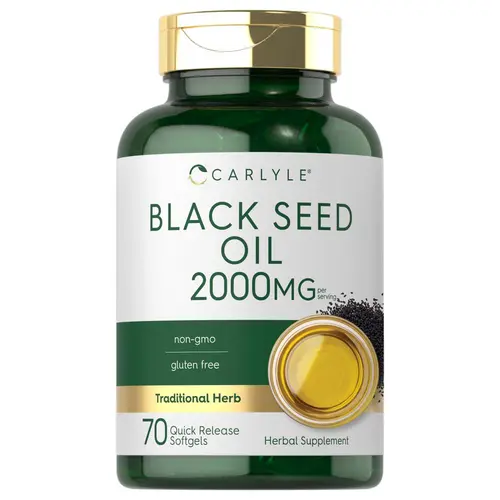 Carlyle Black Seed Oil Softgel Capsules - 2000mg - 70 Pills - For Women & Men - Non-GMO, Gluten Free Herbal Supplement