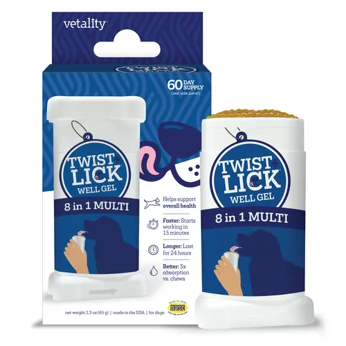 Vetality Twist+Lick Well Gel 8 in 1 Multi Treats Supplements