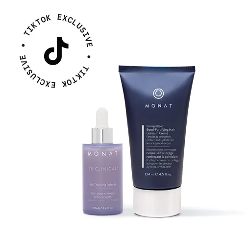 MONAT IR Clinical Thickening Haircare Serum + Damage Repair Leave-In Crème – Fuller, Stronger Hair Routine