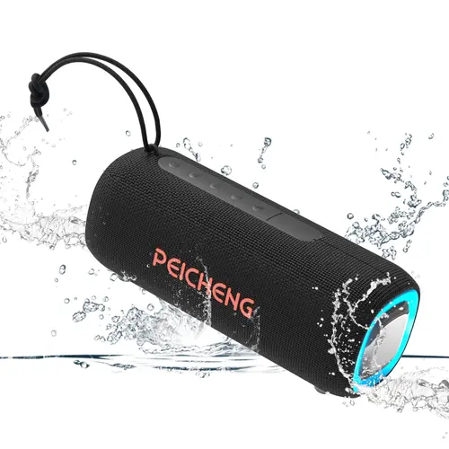 PEICHENG Portable Bluetooth Speaker - HD Sound, BT5.3, TWS Pairing, Waterproof, Durable, Colorful Rainbow Design - Compatible with Multiple Devices, Ideal for Home Party & Outdoor Beach Use, Fathers Day Gift,back to school,back to school haul