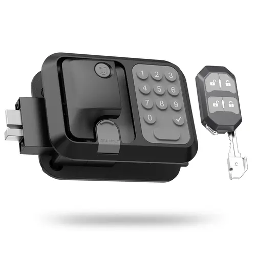 Metal RV Keyless Entry Door Security Lock - Digital Key Electronic Code Anti-Theft Keypad Latch Handle for Travel Trailers, Campers - Includes 1 Lock, 2 Remotes, Install Kit (Fits Most Motorhome Models)