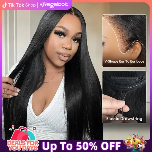 Megalook 13x6 Glueless Transparent Lace Frontal Wigs Chestnut Brown/Natural Color Pre-everything Glueless Wig 180% Density Pre-plucked Natural Hairline Vacation Hair#WorldCup2026#gameday outfits#SummerWins #DealsForYouDays