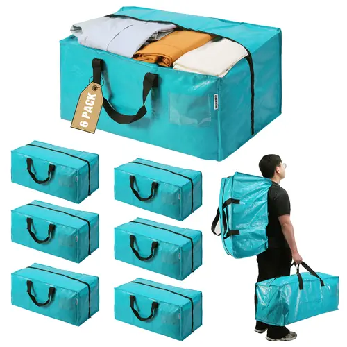 #backtoschool WORKPRO  Extra Large Moving Bags with Zippers & Carrying Handles Backpack Straps, Heavy-Duty Storage Tote for Space Saving Moving Storage