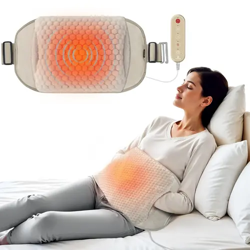 COMFIER Heating Pad for Back Pain Relief,Lower Back Massager with Heat with Hand Warmer Pocket,Extra-Large Size 61",Back Heating Pad for Period Cramps,Fast Heat Pad,Gifts for Women Men Mom Dad Heated Wrap summerwins,dorm essentials
