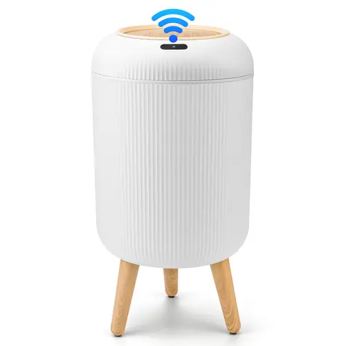 Pukomc ABS Touchless Sensor Trash Can - Compact Waterproof Hygienic Eco-Conscious Nordic Plastic Kitchen Garbage Can, Home Supplies Bin Organizer Box