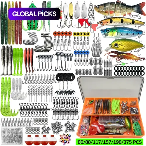 85/88/117/157/198/357pcs Fishing Lures Kit, Fishing Tackle, Reprotoxic Lead, Ca_prop_65_re Yes, Model_xinghao Syzl20-2-301, Sports Equipment Set