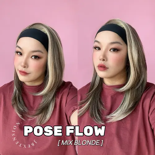 JBEXTENSION 18 Inches Natural Straight Headband Wig POSE FLOW HAIR