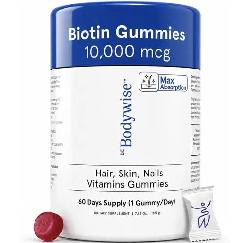 BB Biotin Hair Gummies | Hair Fall Solution | Biotin + Zinc + Multivitamins |  60 Gummies