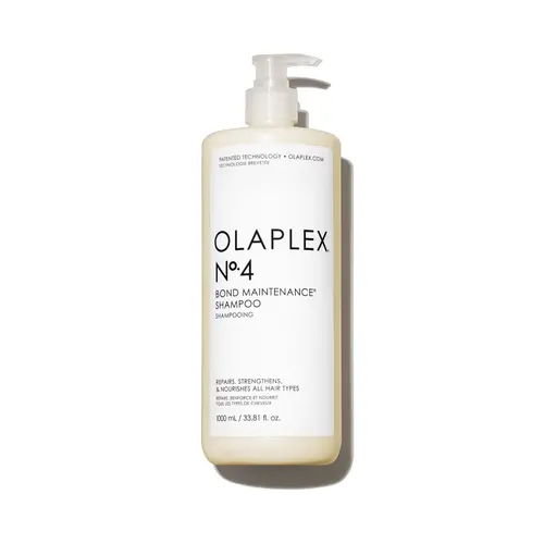 Olaplex No.4 Bond Repair Shampoo (1L Liquid) - Gentle Coconut Cleanser with Bis-Aminopropyl Diglycol Dimaleate, Conditioner-Like Benefits for All Hair Types